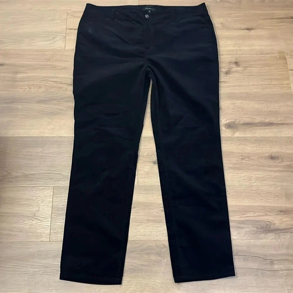 Talbots Pants - Talbots | Heritage black velvet straight leg pants Women’s size 20 soft
